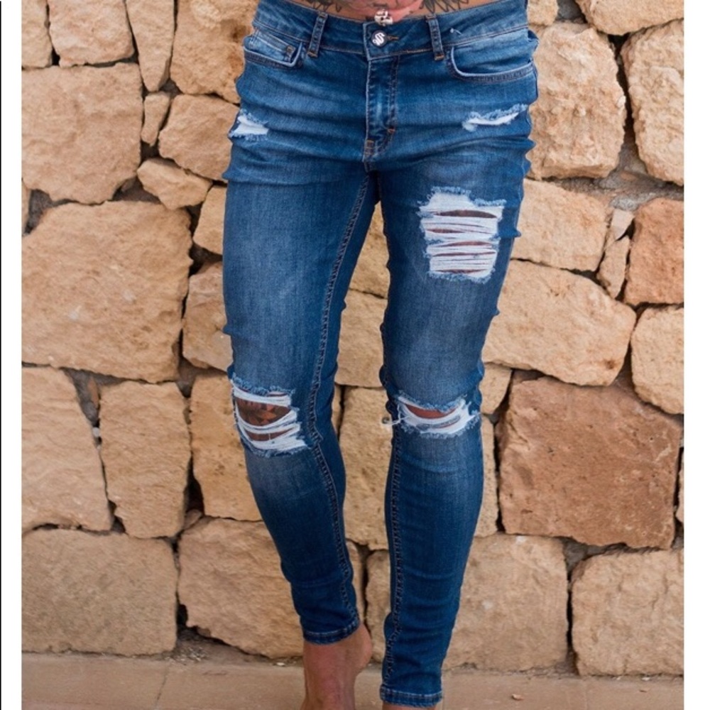 Skinny Jeans destruct dark wash